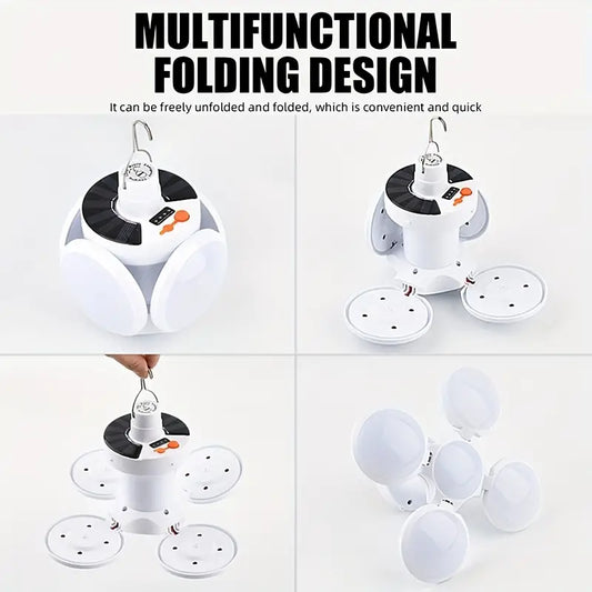 Portable Solar LED Light with Power Display