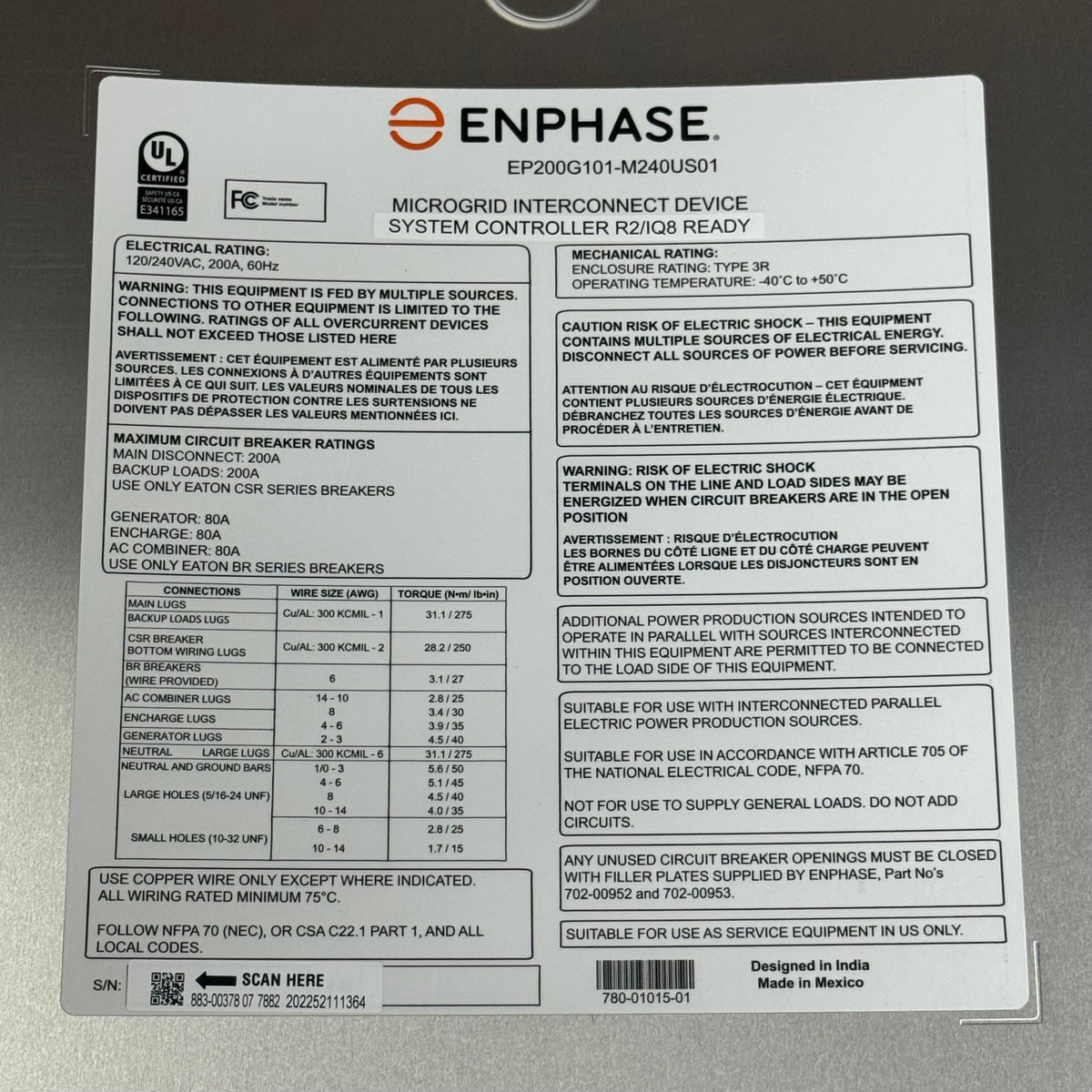 ENPHASE System Controller R2/IQ8 Ready EP200G-SC2-RSD-KIT Grey