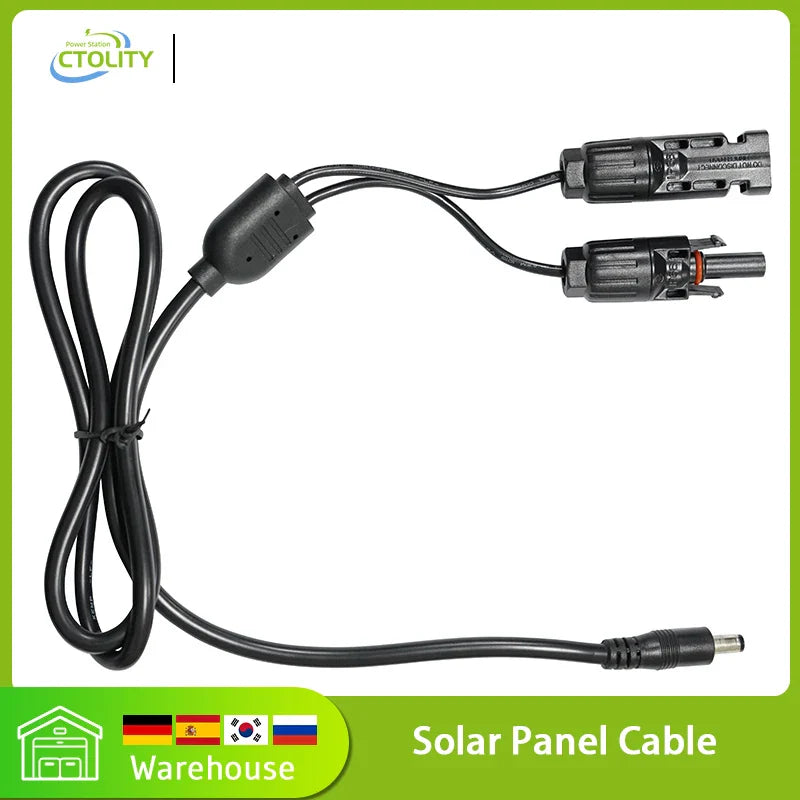 Solar Panel to DC 5.5×2.1mm Adapter Cable