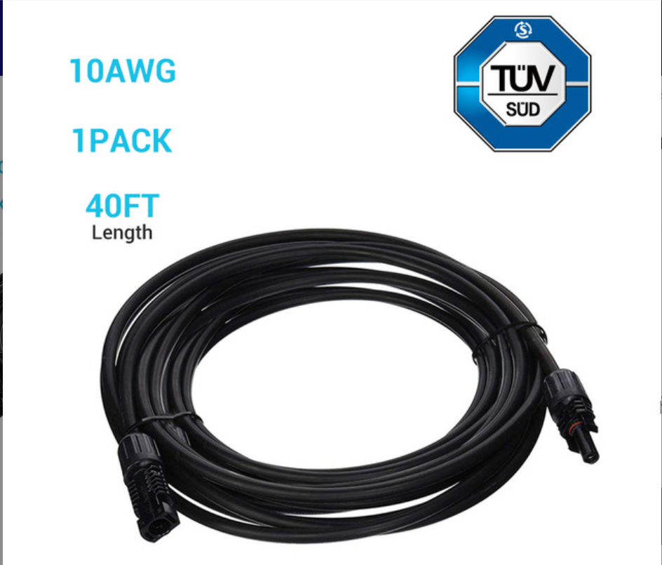 12AWG MC4 Solar Extension Cable